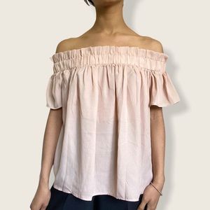 Pink Urban Outfitters off the shoulder top